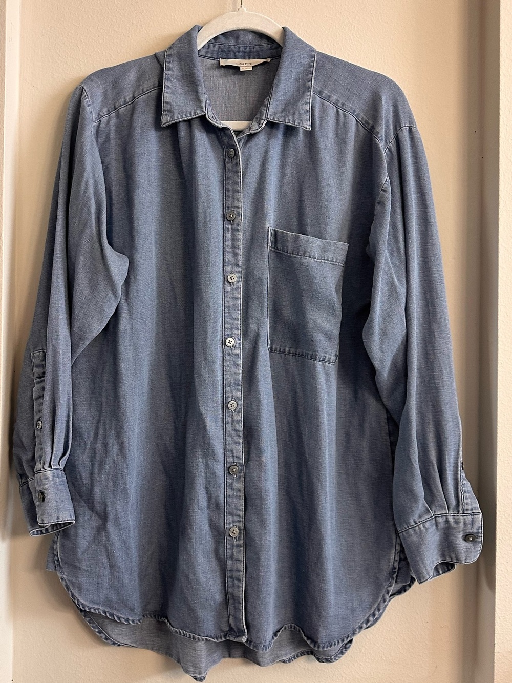 Loft Denim Button-Up Shirt size M